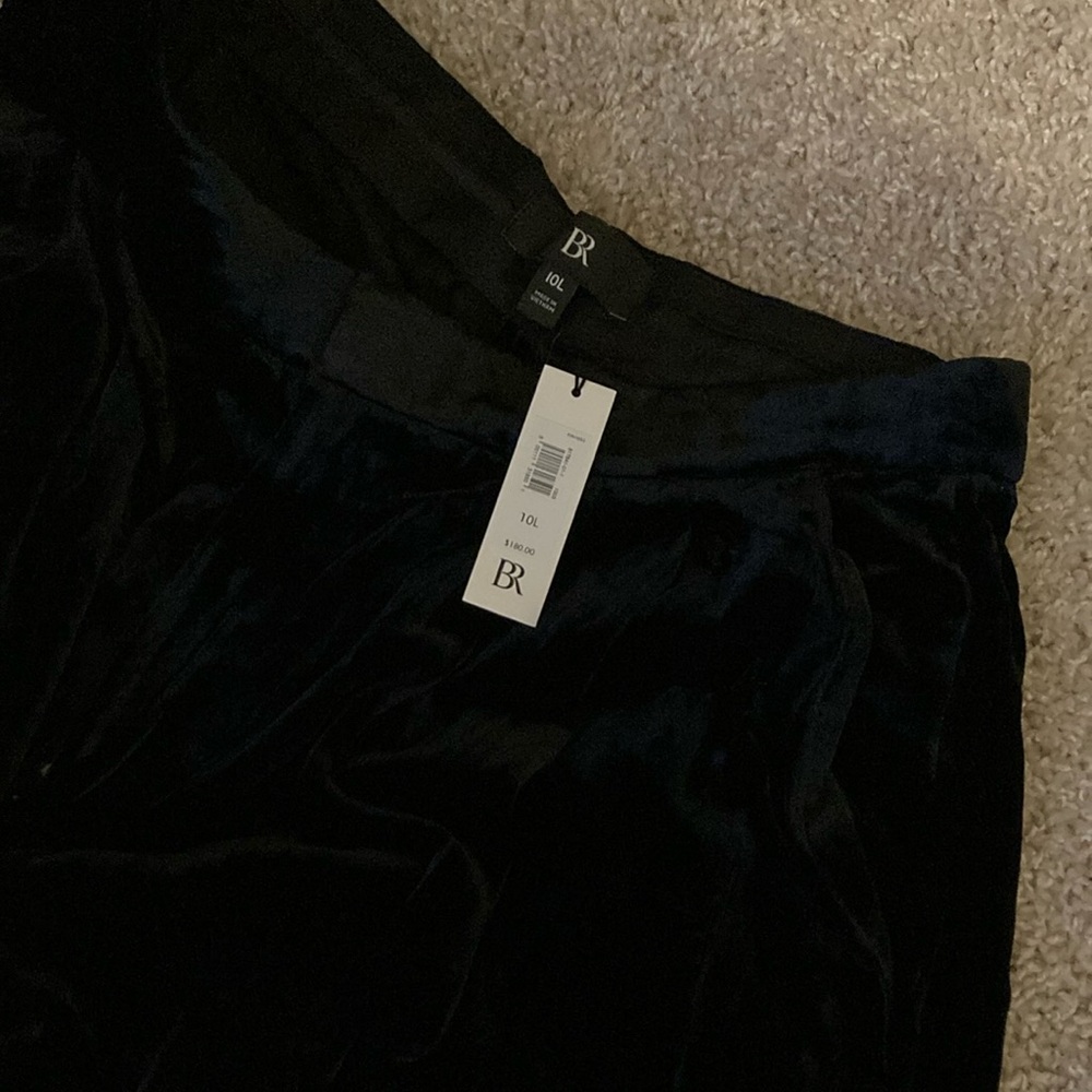 Black velour / velvet Banana Republic wide leg pants